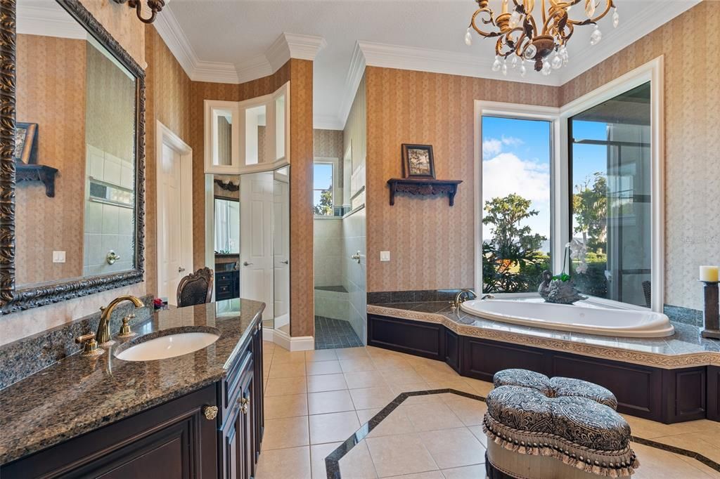 Bathroom, Dual Sink Vanities, Glass Shower, Interior