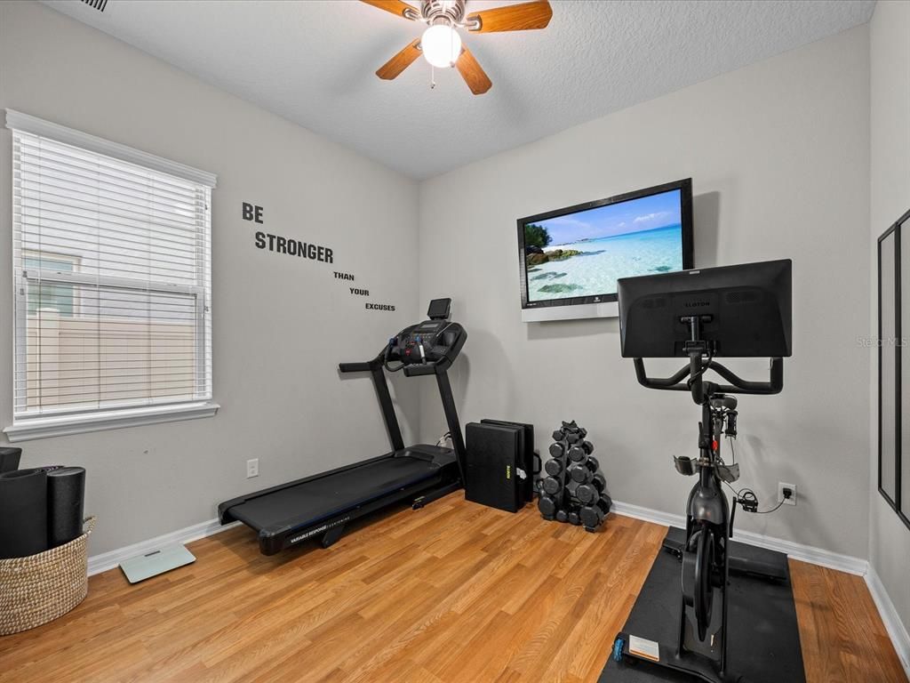 Fitness Equipment, Interior, Wood Texture Flooring