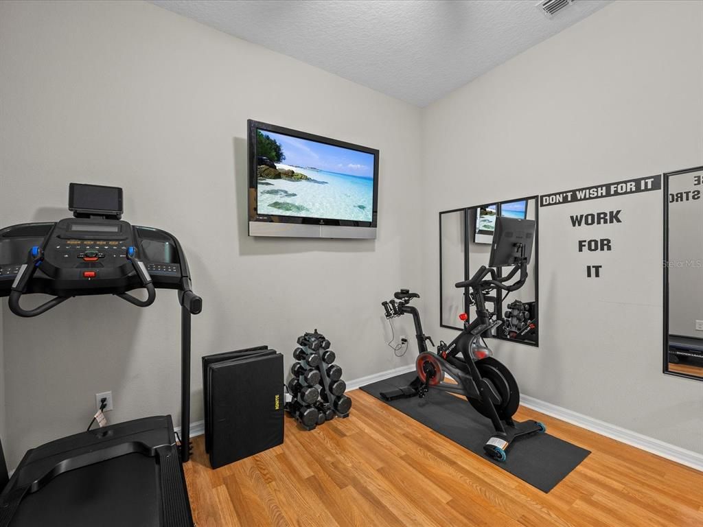 Fitness Equipment, Interior, Wood Texture Flooring