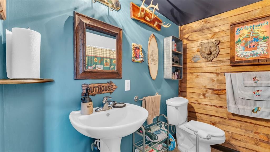 Bathroom, Interior, Wooden Walls