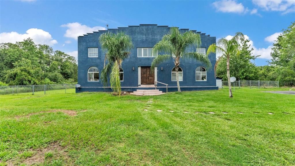 Backyard, Exterior, Facade, Mediterranean