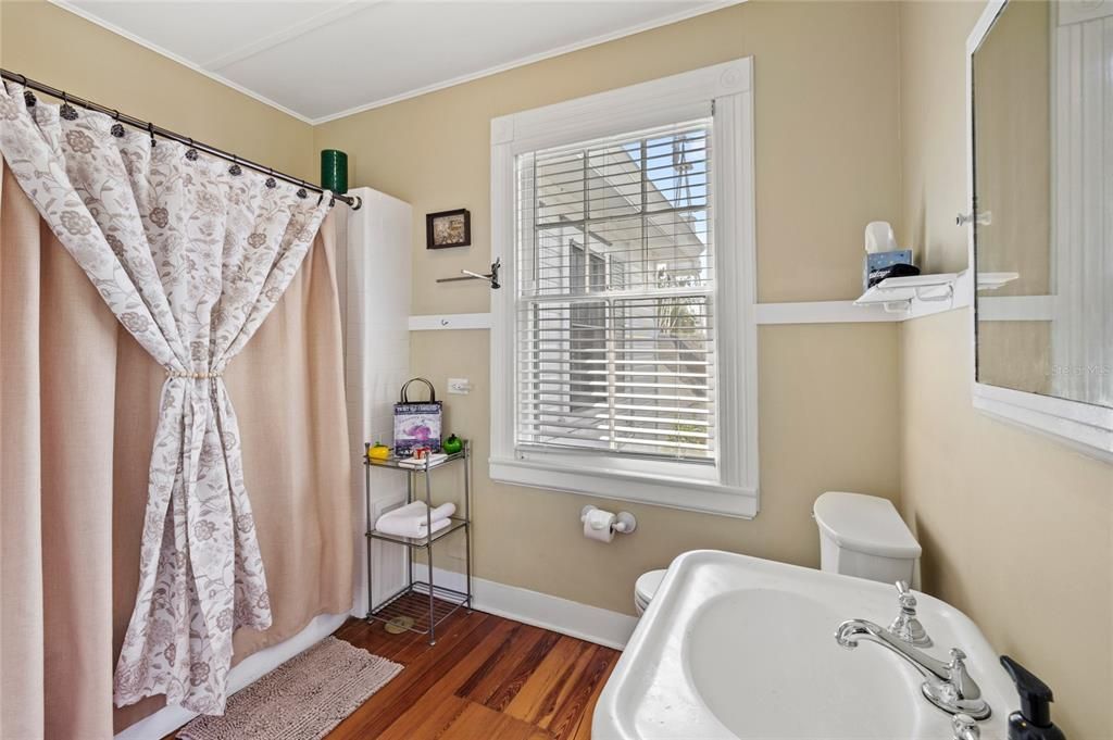 Bathroom, Interior, Wood Texture Flooring