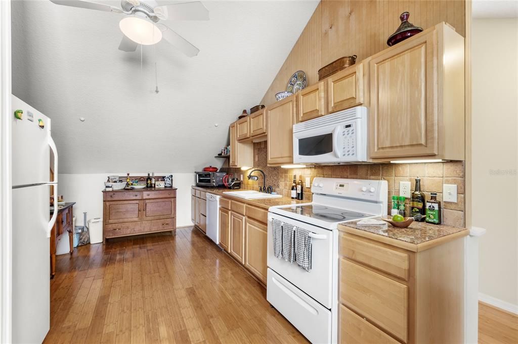 Interior, Kitchen, Wood Texture Flooring