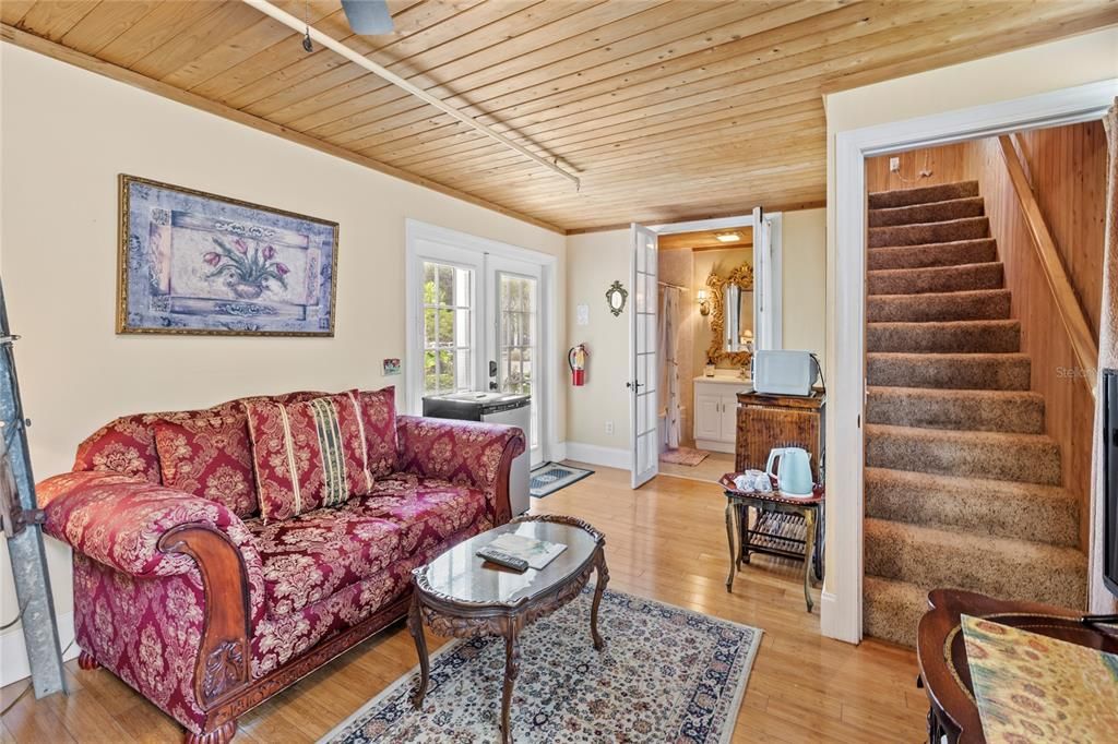 Interior, Living room, Wooden Ceilings, Wood Texture Flooring