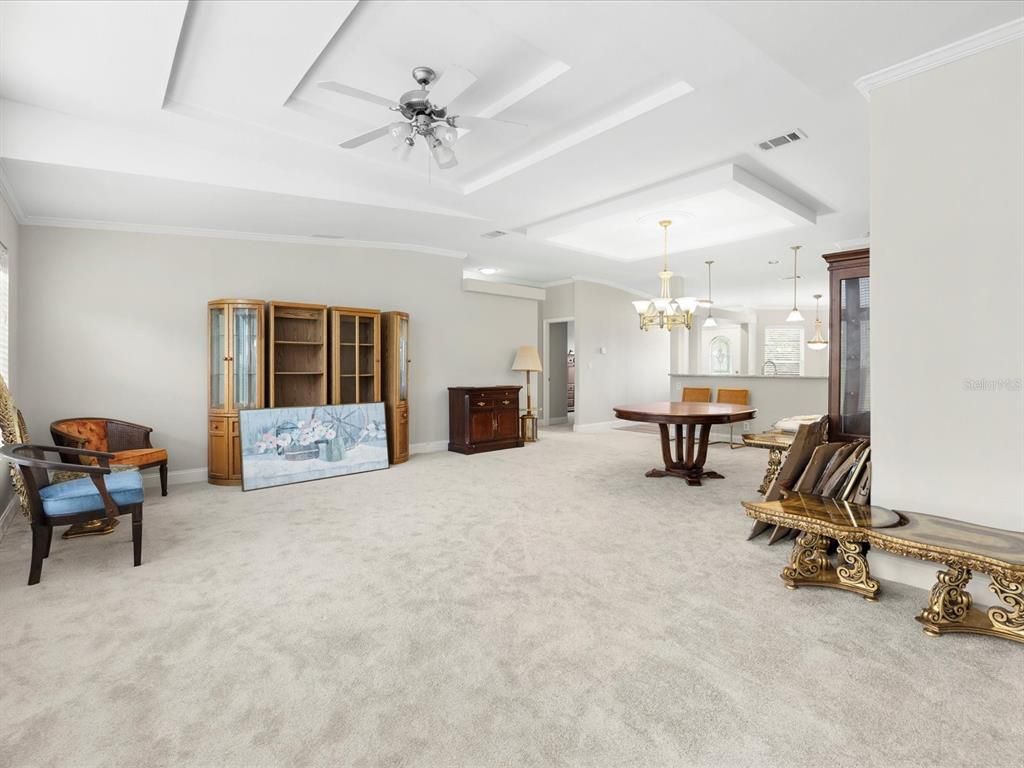 Billiard Table, Chandelier, Interior