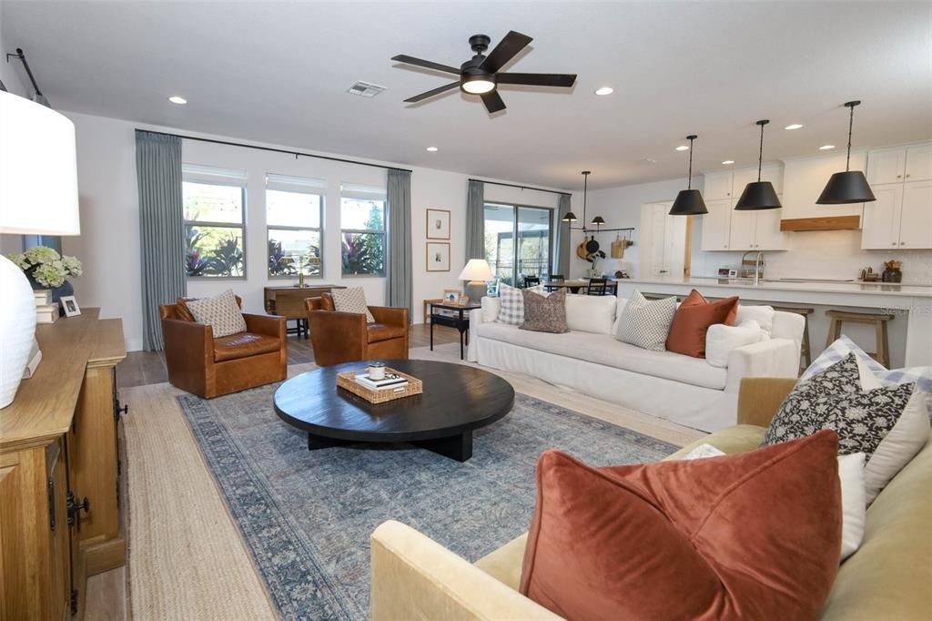 Interior, Kitchen, Living room, Pendant Lights, Recessed Lighting