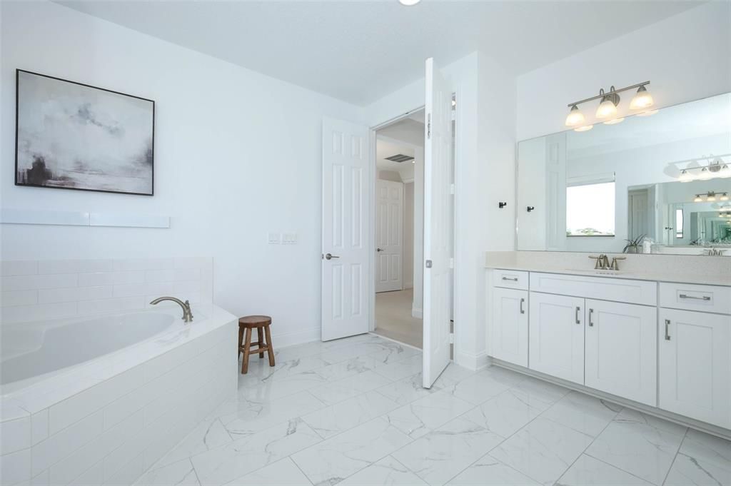 Bathroom, Dual Sink Vanities, Interior, Marble