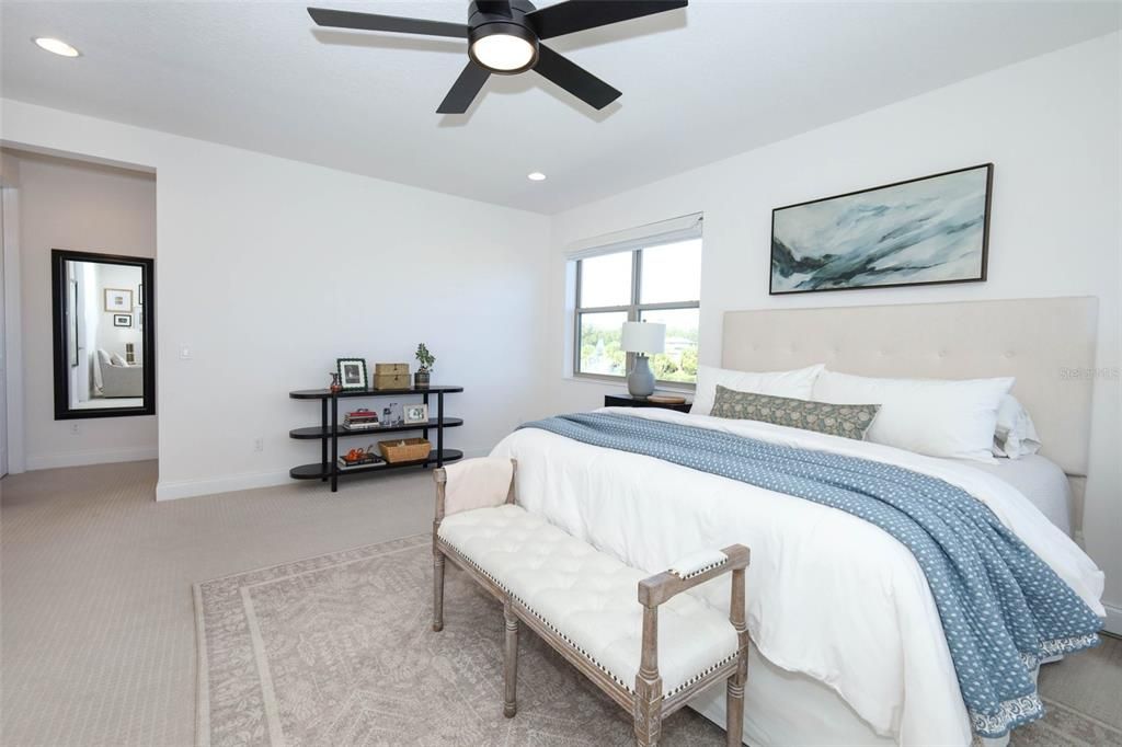 Bedroom, Interior, Recessed Lighting