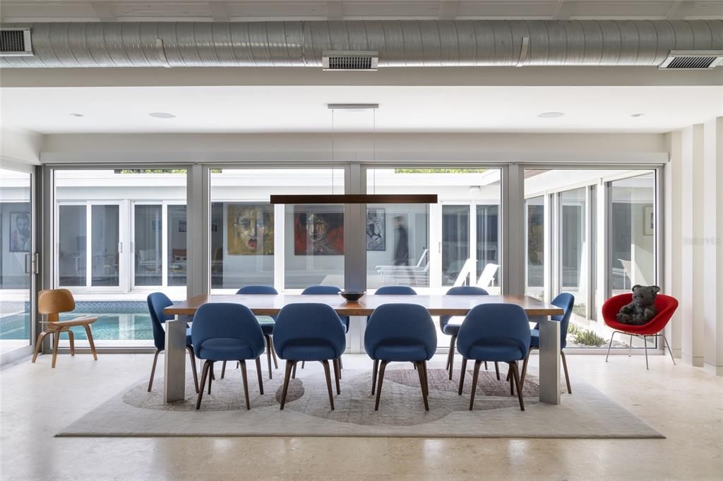 Dining room, Interior, Pendant Lights, Recessed Lighting