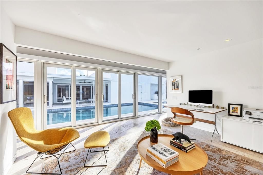 Home Office, Interior, Recessed Lighting