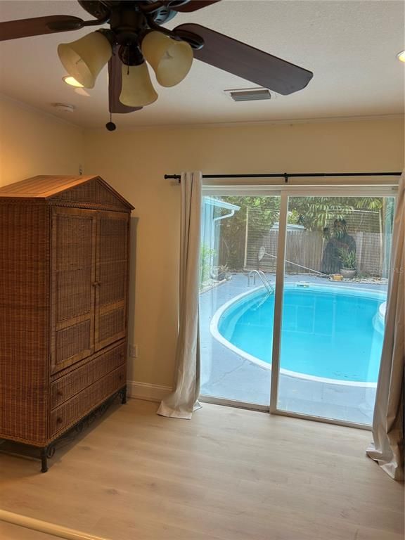 Interior, Pool, Recessed Lighting, Wood Texture Flooring