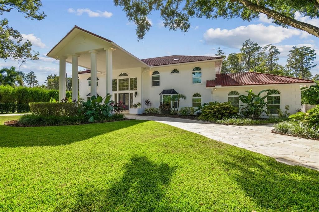 Backyard, Exterior, Facade, Spanish Mediterranean