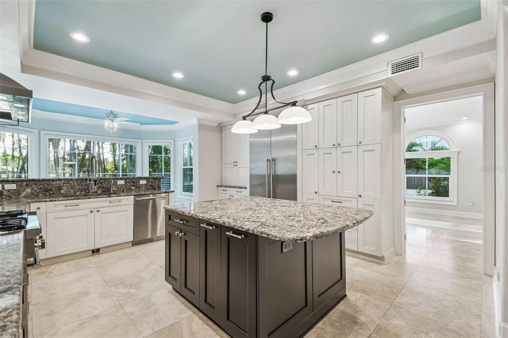 Interior, Kitchen, Pendant Lights, Recessed Lighting, Stainless Steel Appliances