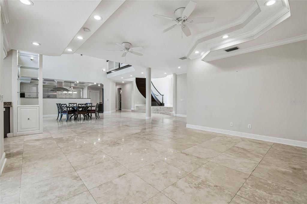 Dining room, Interior, Kitchen, Recessed Lighting