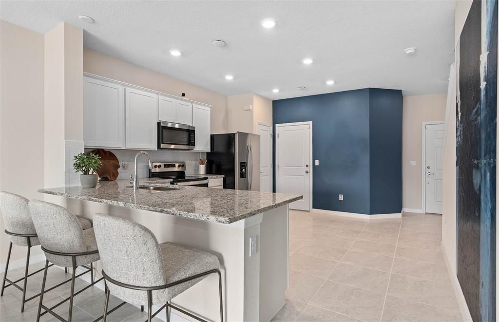 Interior, Kitchen, Recessed Lighting, Stainless Steel Appliances