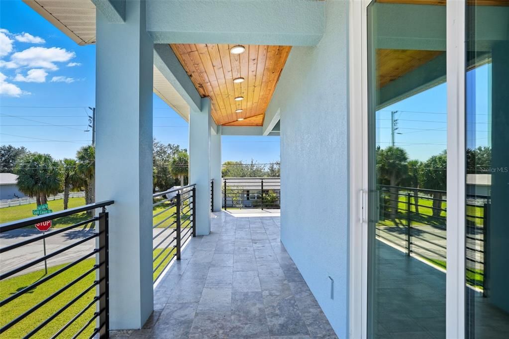 Exterior, Recessed Lighting, Wooden Ceilings