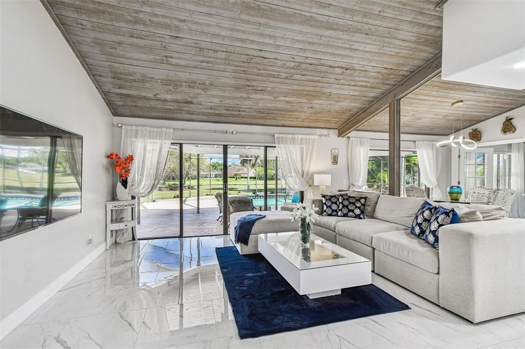 Interior, Living room, Marble, Wooden Ceilings