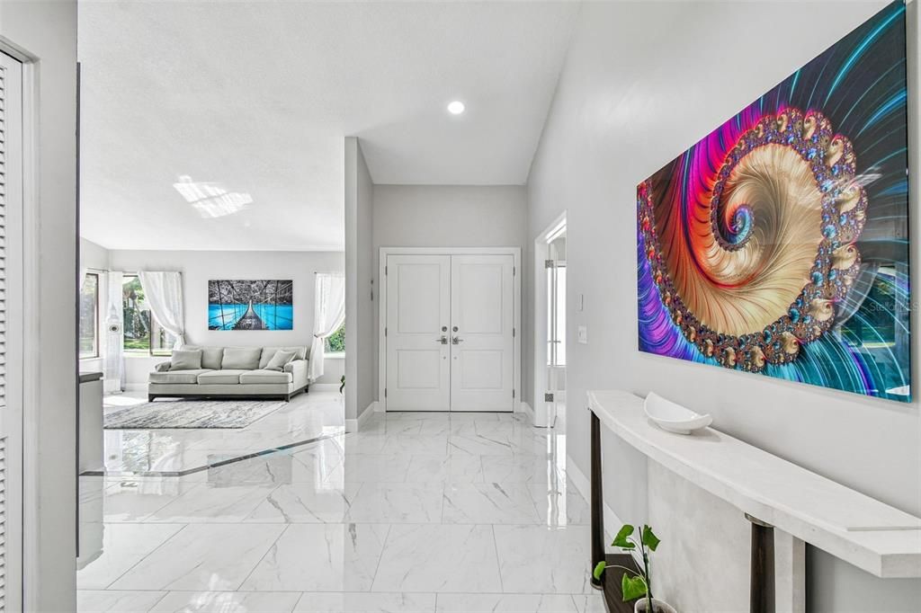 Interior, Marble, Recessed Lighting