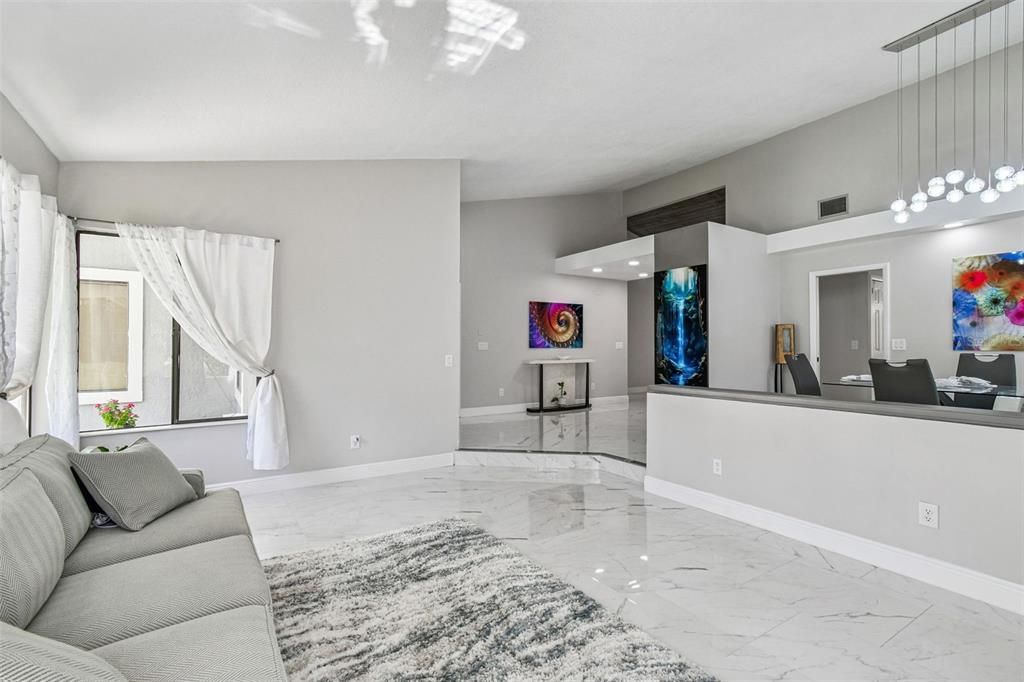Interior, Marble, Pendant Lights, Recessed Lighting