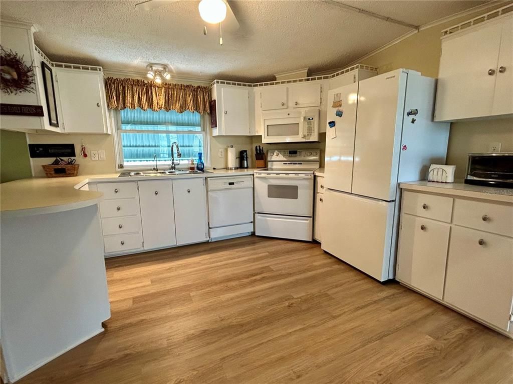 Interior, Kitchen, Wood Texture Flooring