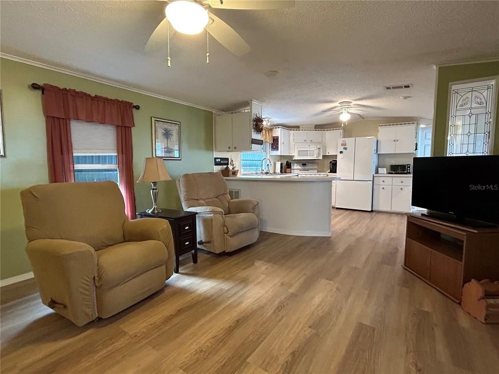 Interior, Kitchen, Living room, Wood Texture Flooring