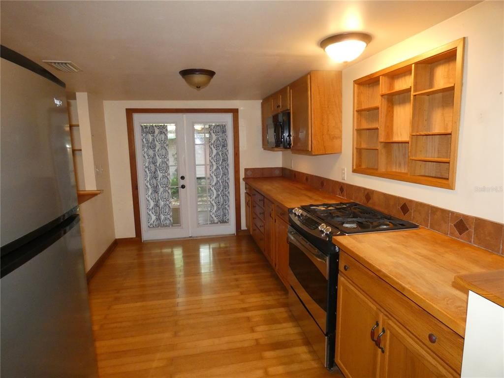 Interior, Kitchen, Wood Texture Flooring