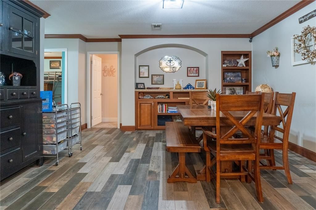 Dining room, Interior, Wood Texture Flooring