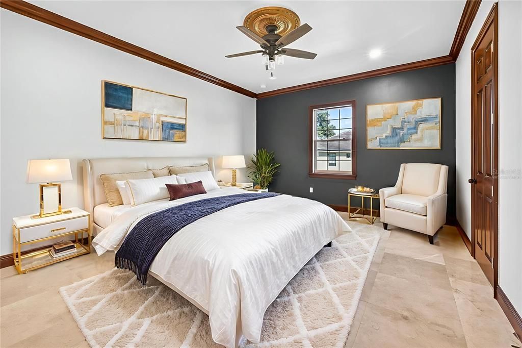 Bedroom, Interior, Recessed Lighting