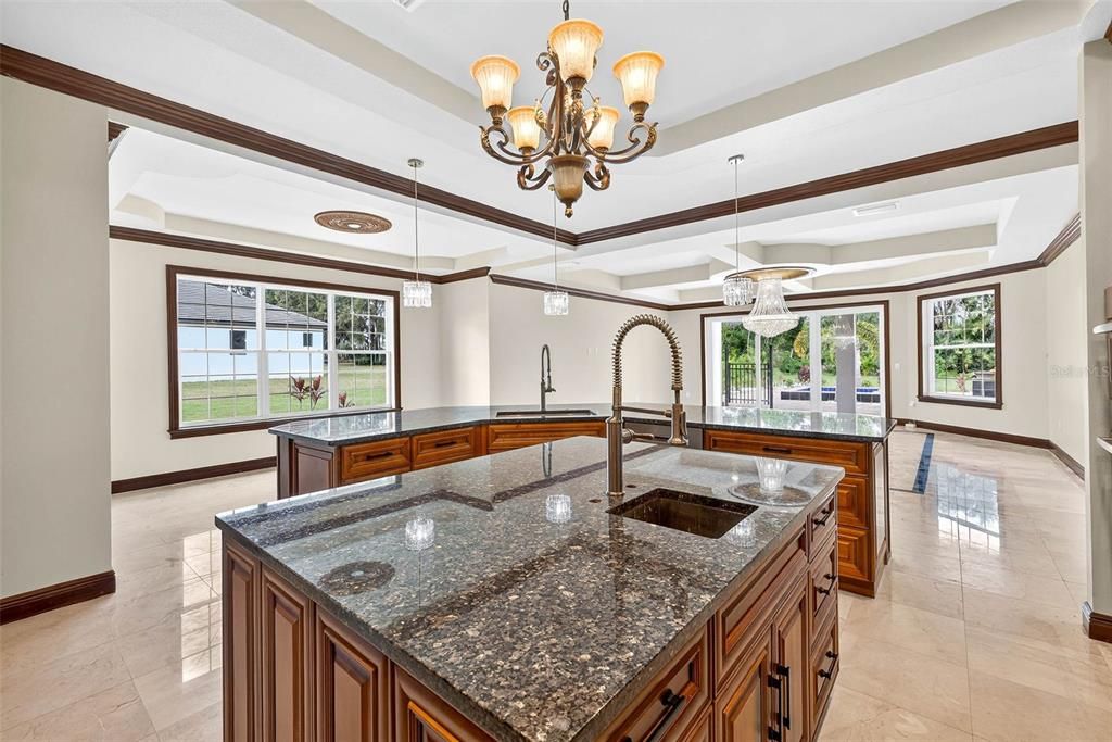 Chandelier, Interior, Kitchen, Pendant Lights