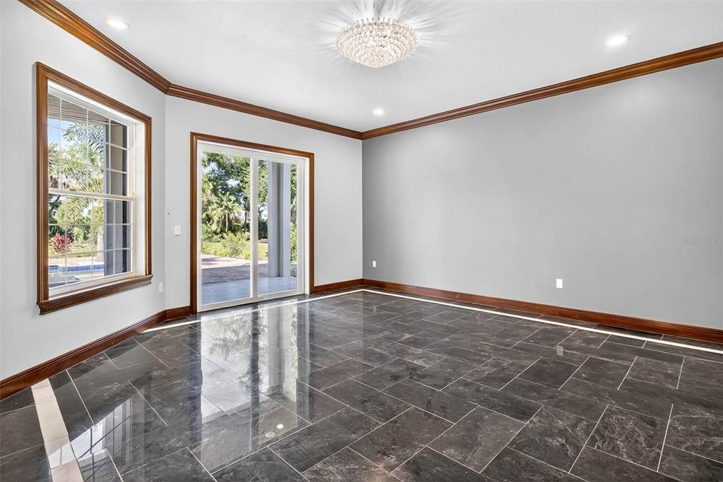 Chandelier, Empty room, Interior, Recessed Lighting