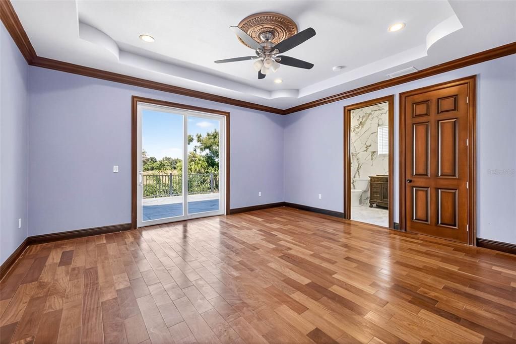 Empty room, Fireplace, Interior, Recessed Lighting, Wood Texture Flooring