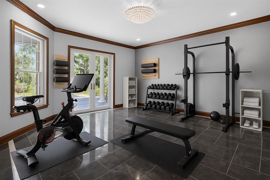 Fitness Equipment, Interior, Recessed Lighting