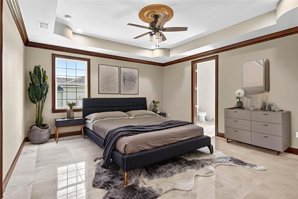 Bedroom, Interior, Recessed Lighting