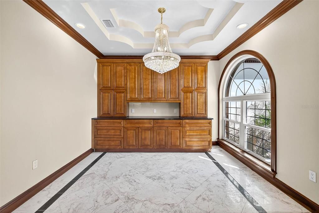 Chandelier, Interior, Marble, Recessed Lighting