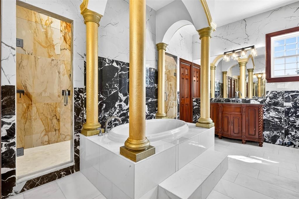 Bathroom, Interior, Marble Walls