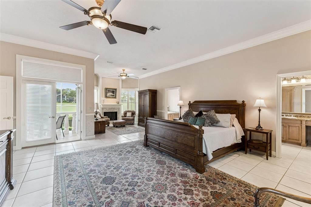 Bedroom, Fireplace, Interior