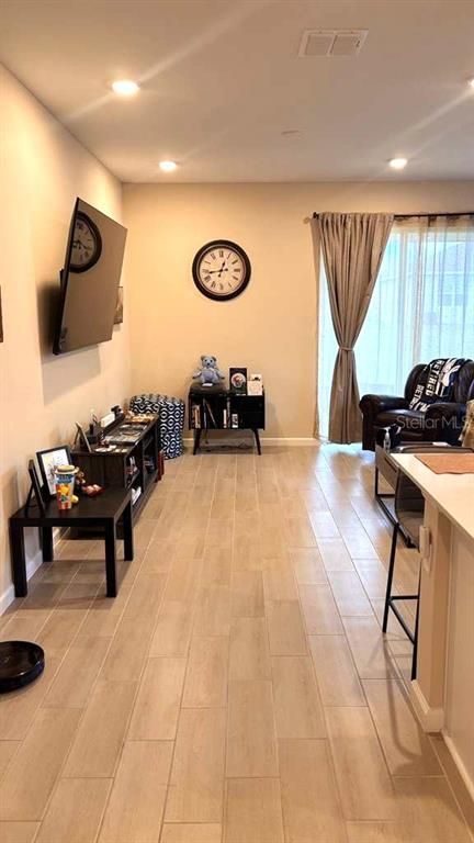 Game Room, Interior, Recessed Lighting, Wood Texture Flooring