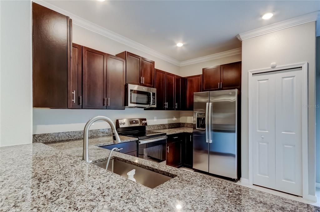 Interior, Kitchen, Recessed Lighting, Stainless Steel Appliances