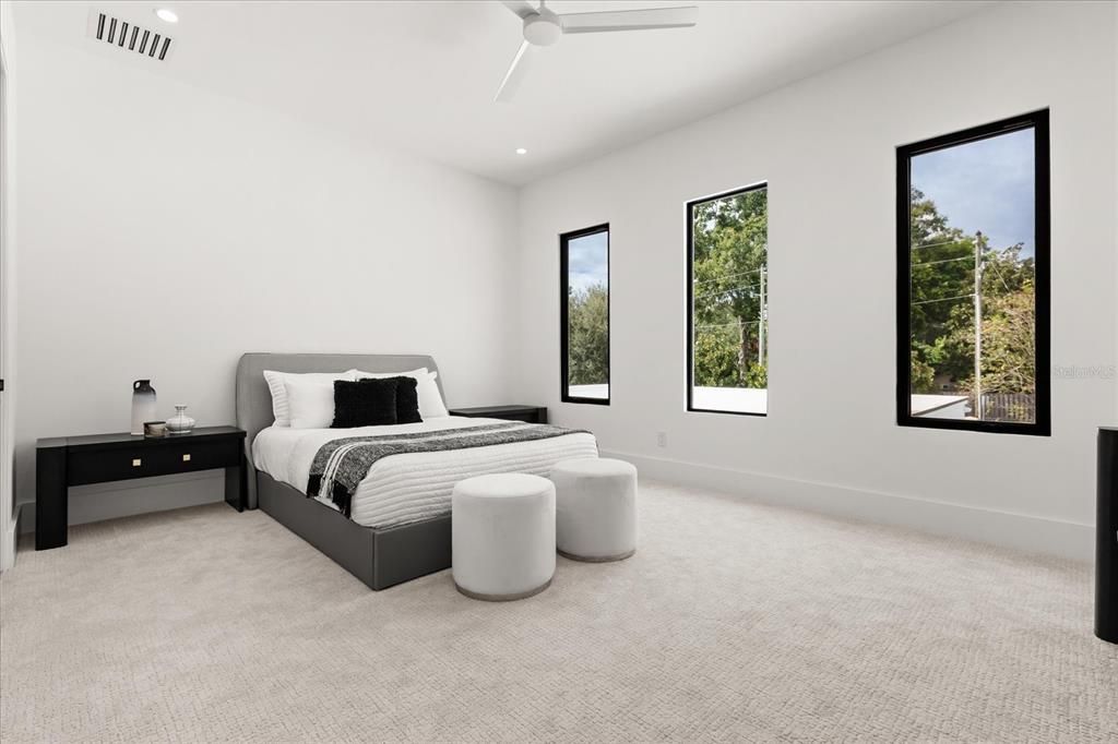 Bedroom, Interior, Recessed Lighting