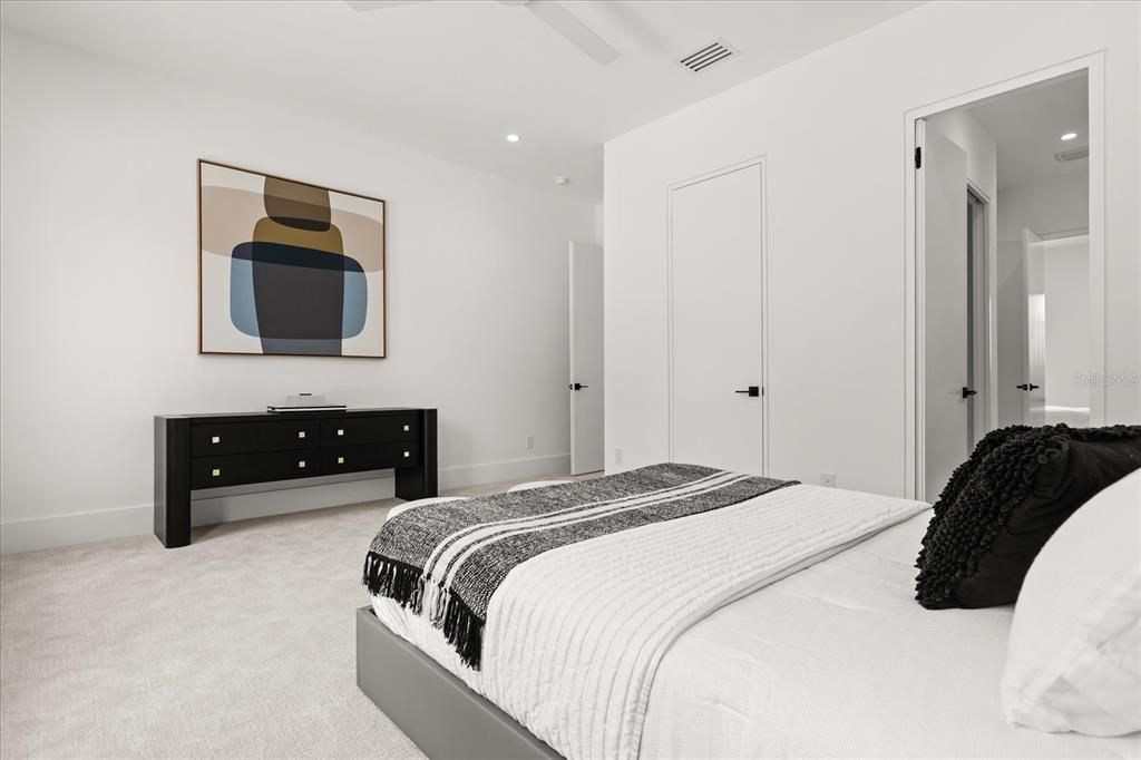 Bedroom, Interior, Recessed Lighting