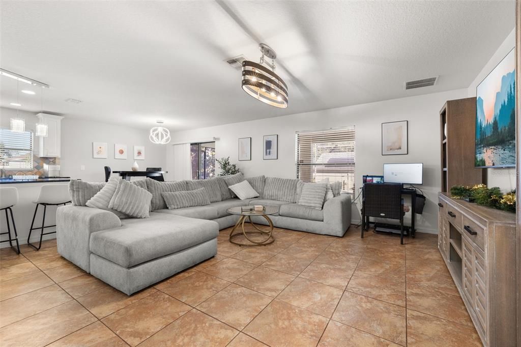 Interior, Kitchen, Living room, Recessed Lighting