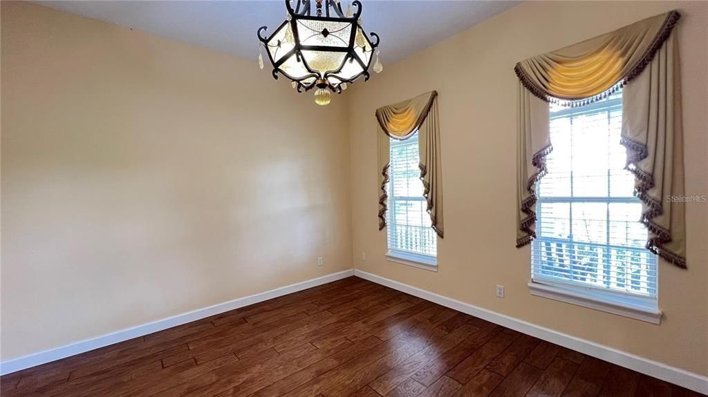 Chandelier, Empty room, Interior, Wood Texture Flooring