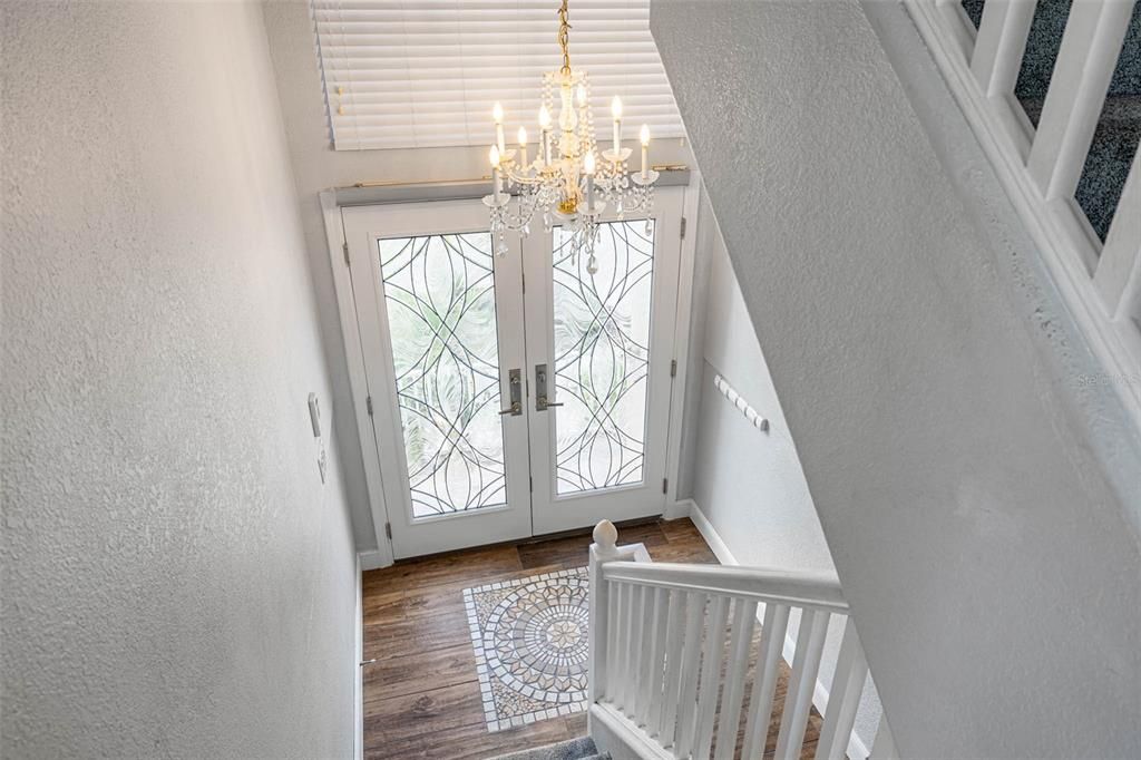 Chandelier, Interior, Wood Texture Flooring