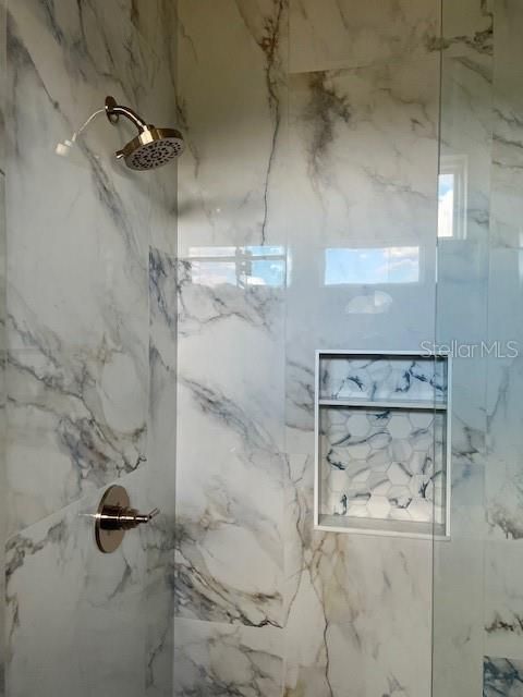 Bathroom, Glass Shower, Interior, Marble Walls