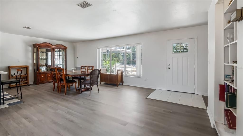 Dining room, Interior, Wood Texture Flooring