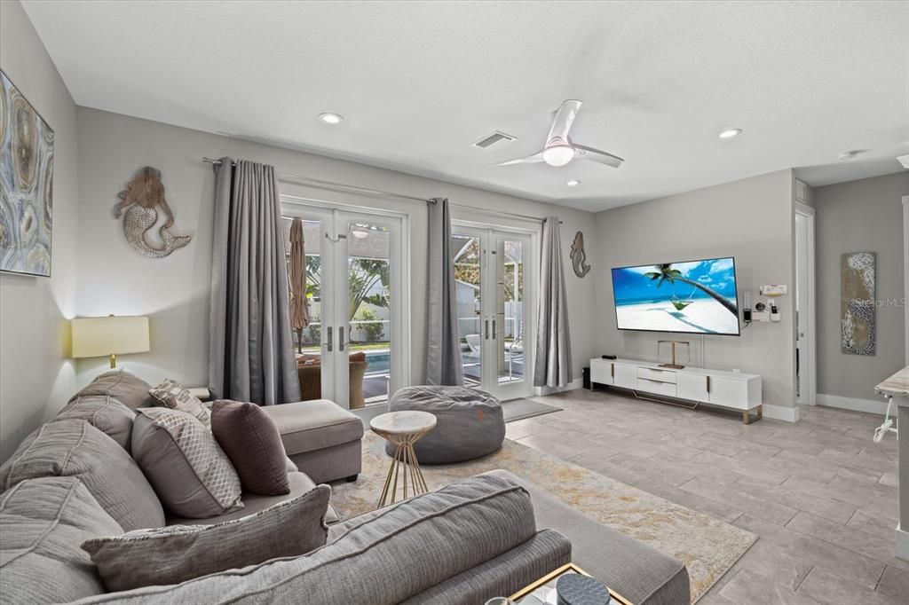 Interior, Living room, Recessed Lighting