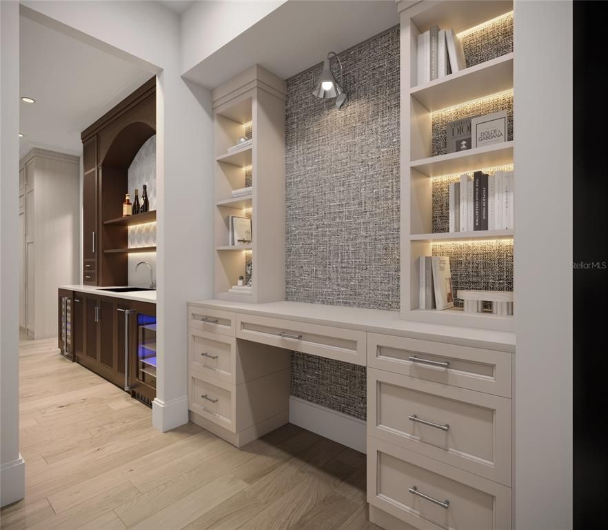 Interior, Recessed Lighting, Wood Texture Flooring