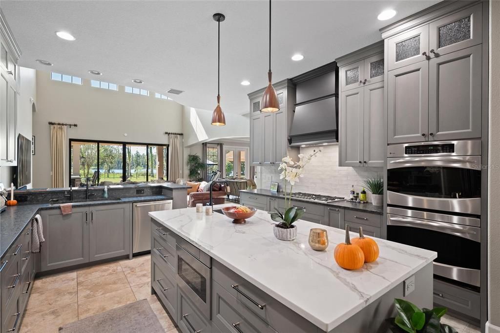 Interior, Kitchen, Pendant Lights, Recessed Lighting, Stainless Steel Appliances