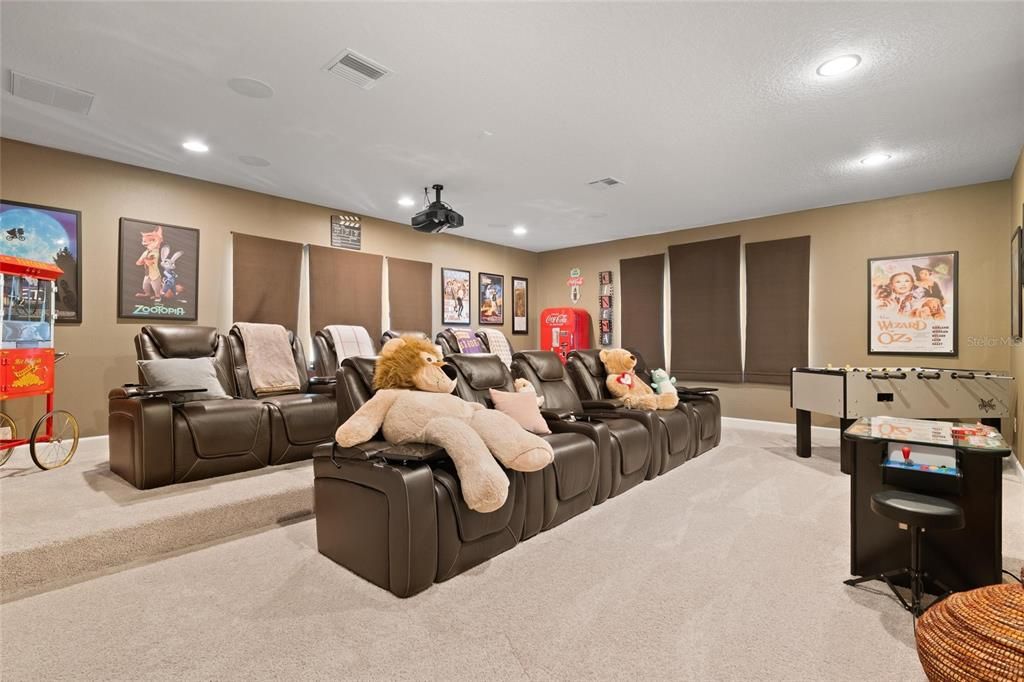 Home Theatre Room, Interior, Recessed Lighting, Theatre Room