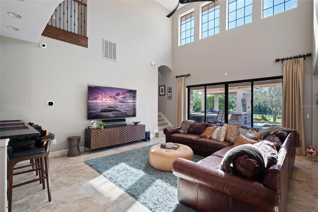 Interior, Living room, Recessed Lighting